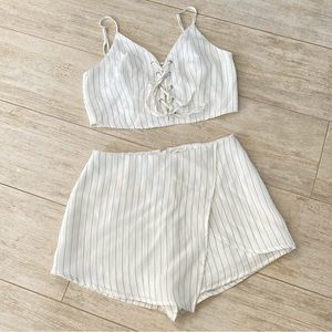 2 piece set NWOT cropped top